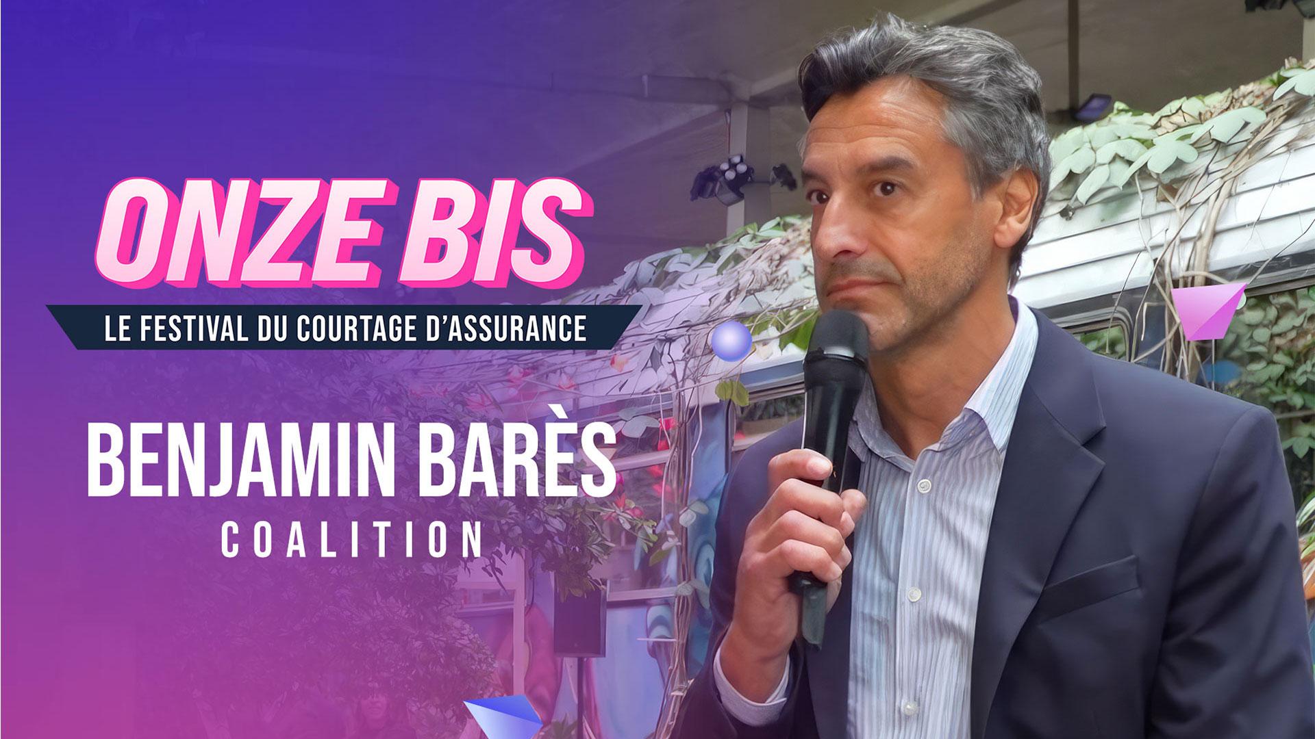 Visuel Benjamin Barès (Coalition) au Onze Bis, le Festival du courtage d’assurance